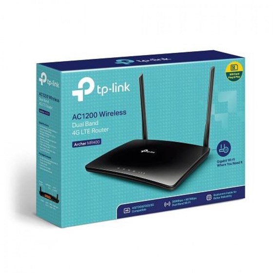 TP-Link Archer MR400, AC1200 Dual-Band 4G LTE Router