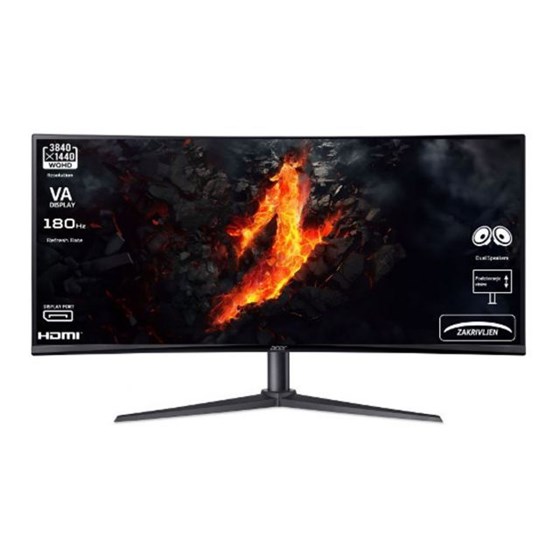 Monitor ACER Nitro XZ342CU V3, 34" UWQHD, VA, 180Hz 1ms, DP, HDMI, AMD FreeSync, Zakrivljen, Zvučnici, Crni, UM.CX2EE.305