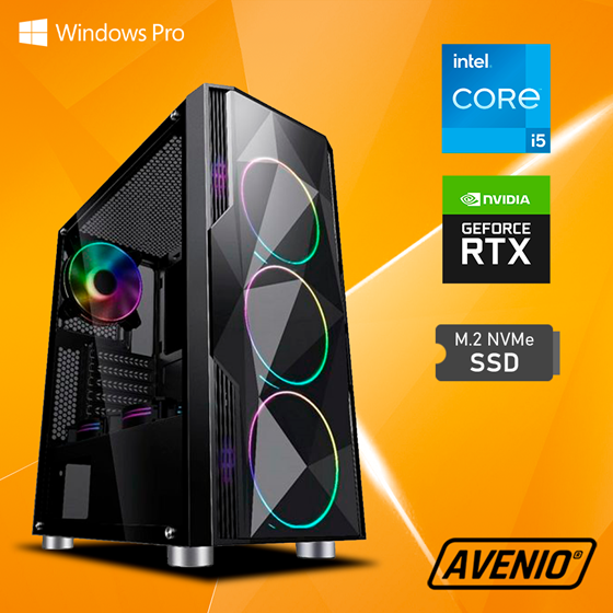 Avenio OptiGamer Intel Core i5 12400F 2.50GHz 16GB DDR5 1TB SSD W10P nVidia GeForce RTX 4060 8GB GDDR6 P/N: 02242579