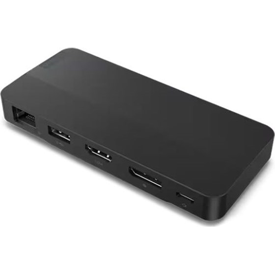 Lenovo USB-C Dual Display Travel Dock 1x HDMI2.1, 1x DP1.4, 1x USB-A, 2x USB-C, 1x RJ45 65W PD + 100W Adapter, 40B90100EU