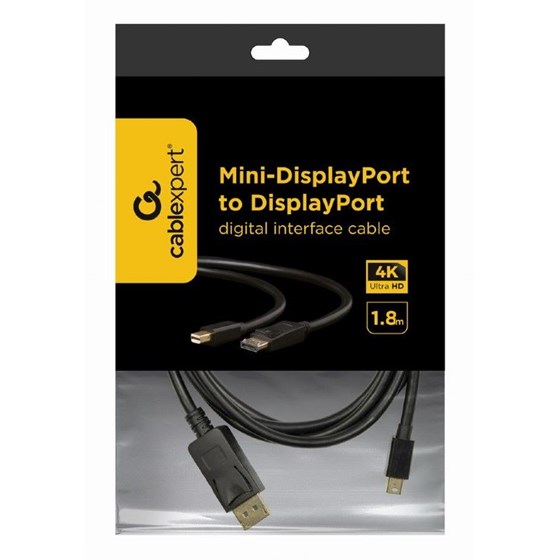 Kabel DisplayPort - Mini DisplayPort 1.8m crni, CCP-mDP2-6